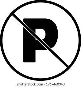 icon no parking area. vector in eps. 10