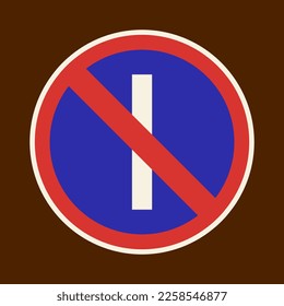 Icon kein Parkplatz auf ungerade. Vektorclip-Kunst