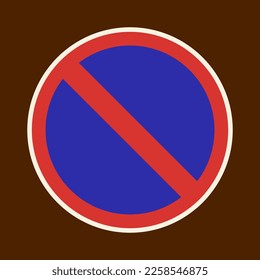Icono sin estacionamiento. Ilustración de clíparte vector de signo