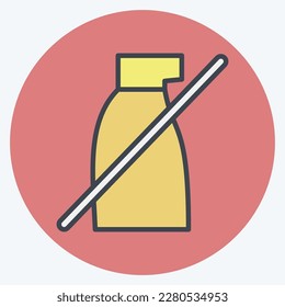 Icon No Pestisides. related to CBD Oil symbol. simple design editable. simple illustration
