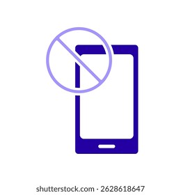 Icon a no phone, isolated against a clean background.