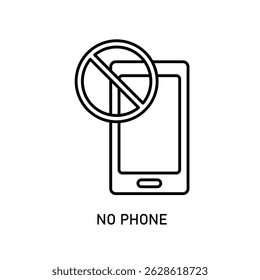 Icon a no phone, isolated against a clean background.