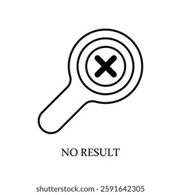 Icon a no result, isolated against a clean background.