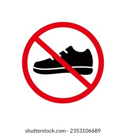 icon No shoes sign vector template