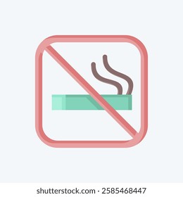 Icon No Smoking. related to Public symbol. flat style. design editable