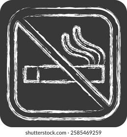 Icon No Smoking. related to Public symbol. chalk Style. design editable