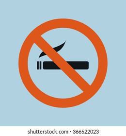 Icon with no smoking and sigreta. Vector illustration.