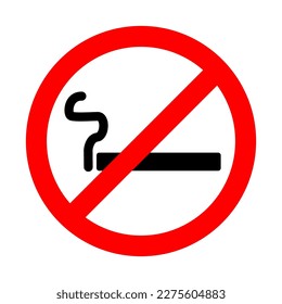 icon no smoking in white background