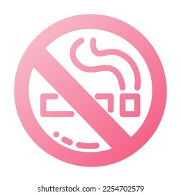 icon no smoking world cancer day illustration, for web app etc