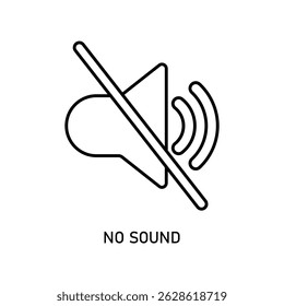 Icon a no sound, isolated against a clean background.