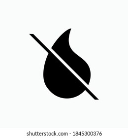 Icon : No Water. Symbol Without Oil. Empty Fuel Sign  - Vector, Sign for Design, Presentation, Website or Apps Elements.