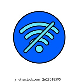 Ícone sem Wi-Fi, isolado contra um fundo limpo.