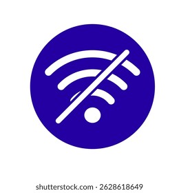 Ícone sem Wi-Fi, isolado contra um fundo limpo.