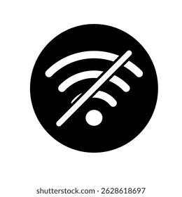 Ícone sem Wi-Fi, isolado contra um fundo limpo.
