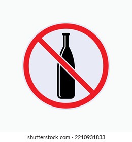 Icon Non Alcoholic Beverages. Symbol No Liquor. 