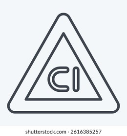 Icon Non Chlorine Bleach. related to Fabric symbol. line style. design editable