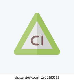 Icon Non Chlorine Bleach. related to Fabric symbol. flat style. design editable