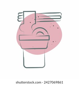 Icon Noodle. related to Picnic symbol. Color Spot Style. simple design editable. simple illustration