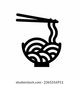 icon of noodles with chopsticks on top