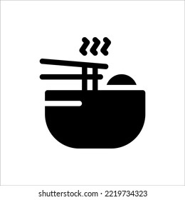 Icon Noodles Glyph, Flat Icon Logo Illustration Vector Isolated. Suitable for Web Design, Logo, App. 
