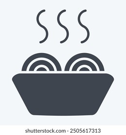 Icon Noodles. related to Breakfast symbol. glyph style. simple illustration