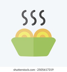 Icon Noodles. related to Breakfast symbol. flat style. simple illustration