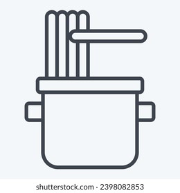 Icon Noodles. related to Cooking symbol. line style. simple design editable. simple illustration