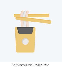 Icon Noodles. related to Japan symbol. flat style. simple design illustration.