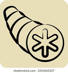 Icon Normal Bronchus. related to Respiratory Therapy symbol. hand drawn style. simple design editable. simple illustration