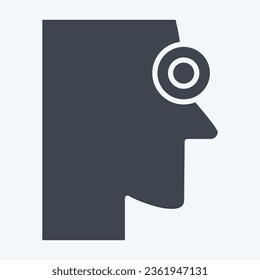 Icon Nose Pain. related to Body Ache symbol. glyph style. simple design editable. simple illustration