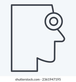 Icon Nose Pain. related to Body Ache symbol. line style. simple design editable. simple illustration