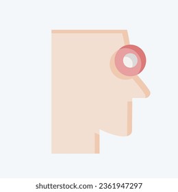 Icon Nose Pain. related to Body Ache symbol. flat style. simple design editable. simple illustration
