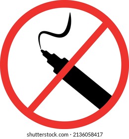 Icon of Not Allowed to Write or Draw