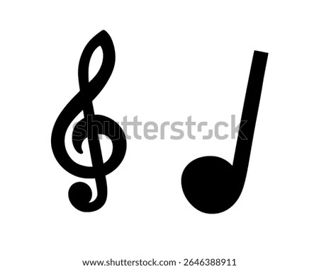Icon not musical notblok music simbols 