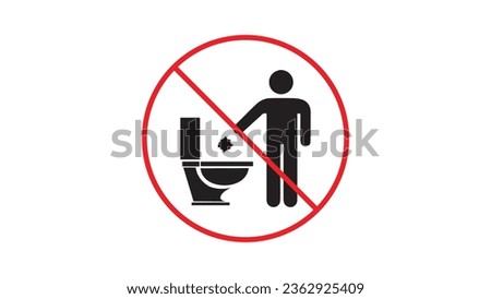 icon for not throwing rubbish into the toilet