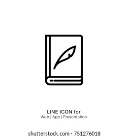 Icon note book graphic design single icon vector

