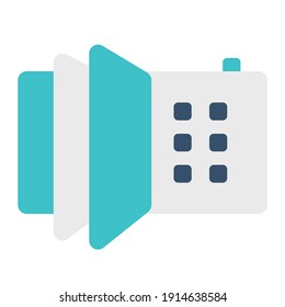 icon note book using flat style and blue color dominate