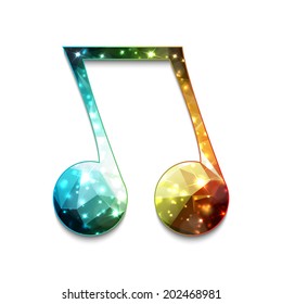 Icon note. Modern polygonal design. EPS10 vector
