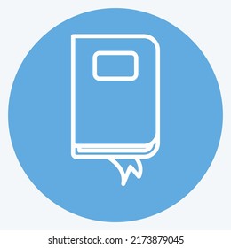 Icon Notebook. suitable for Web Interface symbol. blue eyes style. simple design editable. design template vector. simple symbol illustration