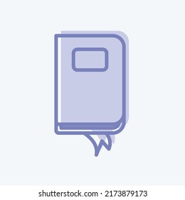 Icon Notebook. suitable for Web Interface symbol. two tone style. simple design editable. design template vector. simple symbol illustration