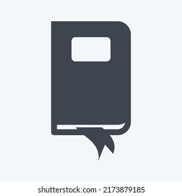 Icon Notebook. suitable for Web Interface symbol. glyph style. simple design editable. design template vector. simple symbol illustration