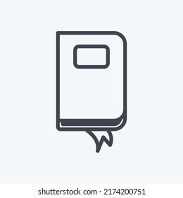 Icon Notebook. suitable for Web Interface symbol. line style. simple design editable. design template vector. simple symbol illustration