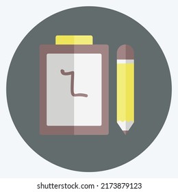 Icon Notepad. suitable for Web Interface symbol. flat style. simple design editable. design template vector. simple symbol illustration