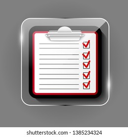 Icon notes for mobile applications. Glass icons for website and blog. 
