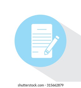 icon of notes (sheet and pen)