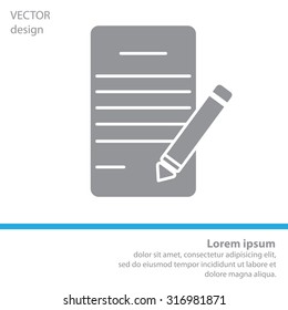 icon of notes (sheet and pen)