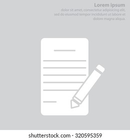 icon of notes (sheet and pen)