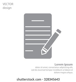 icon of notes (sheet and pen)