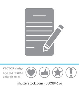 icon of notes (sheet and pen)