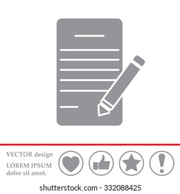 icon of notes (sheet and pen)
